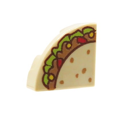 Przekąska LEGO tost / taco z mięsem i warzywami