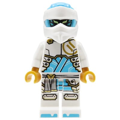 Figurine LEGO Ninjago Zane – tenue blanche, masque blanc – figurine LEGO® neuve de la série Dragons Rising