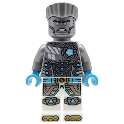 LEGO Ninjago Zane Minifigur – silberner Torso, weiße Haare – originale neue Figur aus Dragons Rising