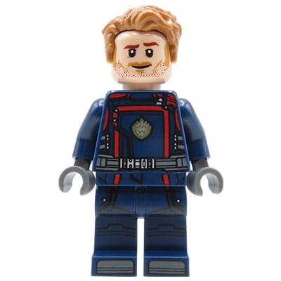 LEGO Marvel Star-Lord Minifigur – dunkelblauer Anzug – originale neue LEGO® Figur aus Guardians of the Galaxy