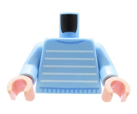Accéder au produit Corps de figurine (pull bleu, mains couleur chair) – Custom impression sur corps LEGO®
