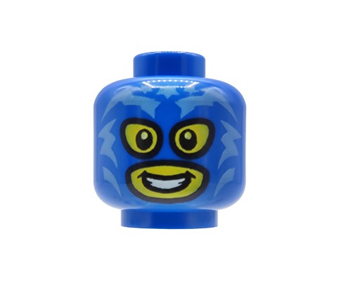 Zum Produkt LEGO® Minifiguren-Kopf – Blaue Sturmhaube, gelbes Gesicht