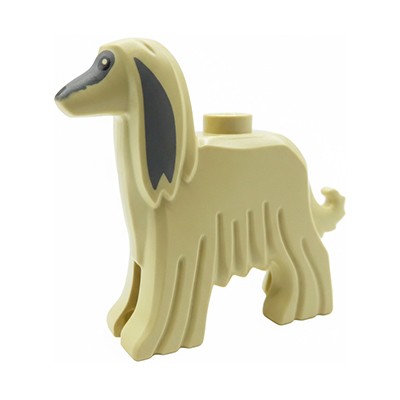 Zum Produkt LEGO® Afghanischer Windhund – Hellbraun mit grauen Ohren und Schnauze