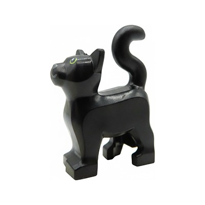Zum Produkt LEGO® Katze – Schwarz mit grünen Augen und erhobenem Schwanz