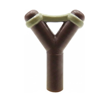 Lance-pierre LEGO® marron avec élastique beige