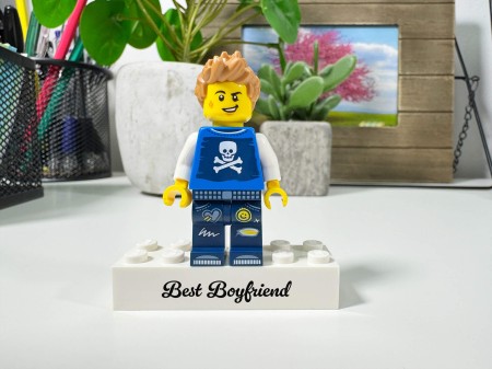 Figurine LEGO® personnalisée Meilleur Petit Ami - exemple de personnalisation 1