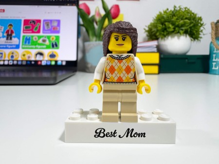 Figurine LEGO® personnalisée Meilleure Maman – exemple de personnalisation 1