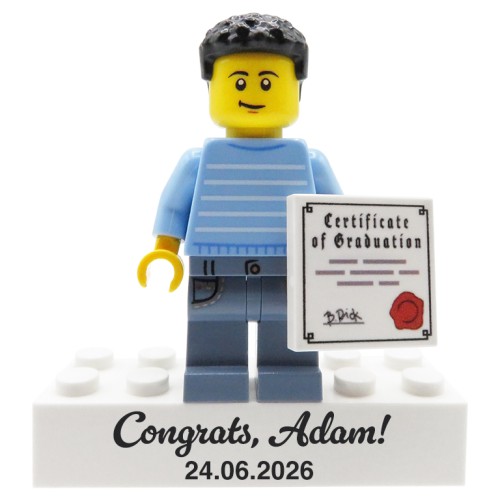 Przejdź do produktu Zakończenie Szkoły – Personalizowana figurka z części LEGO®
