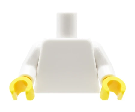 LEGO Minifiguren Torso weiß einfarbig gelbe Hände