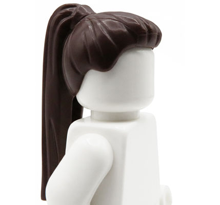 Zum Produkt LEGO® Minifiguren Haare – weiblich, dunkelbraun, langer Pferdeschwanz