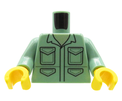Zum Produkt Minifiguren-Torso (Militärjacke) – Custom Druck auf LEGO® Torso