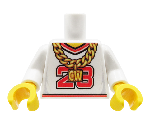 Zum Produkt Minifiguren-Torso (Sportshirt mit Goldkette) – Custom Druck auf LEGO® Torso