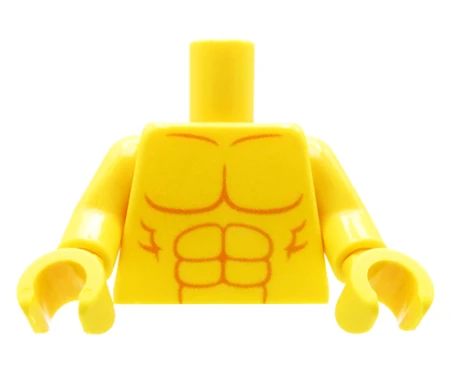 Tors LEGO custom - umięśniona klatka piersiowa - customowy nadruk UV
