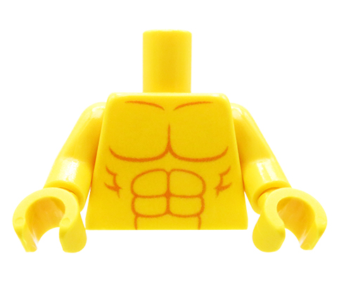 Zum Produkt Minifiguren-Torso (muskulöse Brust) – Custom Druck auf LEGO® Torso