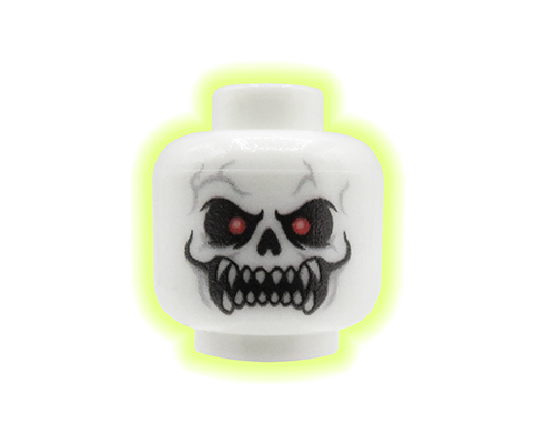 Zum Produkt Minifiguren-Kopf (Geist / Gespenst, wütendes Gesicht) – Custom Druck auf LEGO® Kopf