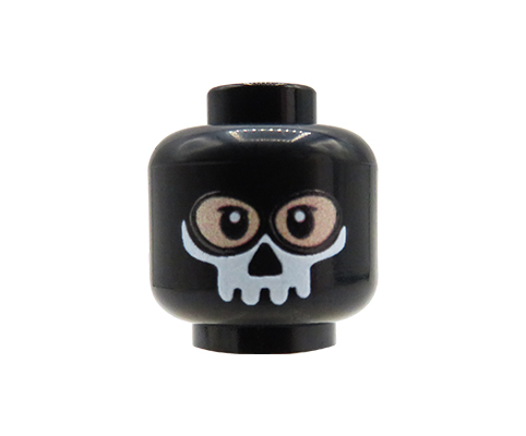 Zum Produkt Minifiguren-Kopf (Ghost-Maske / Balaclava, hautfarbenes Gesicht) – Custom Druck auf LEGO® Kopf
