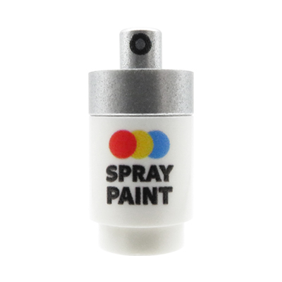 Custom LEGO  spray / farba w sprayu biała, nadruk UV