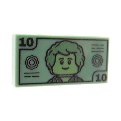 Zum Produkt 10er-Banknote / Geld – Custom Druck auf LEGO® Fliese (1x2)