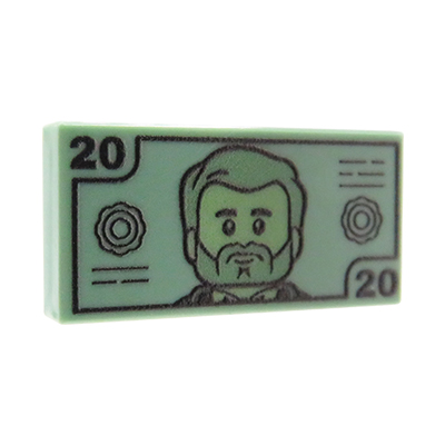 Zum Produkt 20er-Banknote / Geld – Custom Druck auf LEGO® Fliese (1x2)