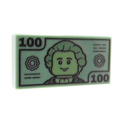 Zum Produkt 100er-Banknote / Geld – Custom Druck auf LEGO® Fliese (1x2)