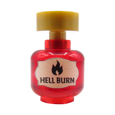 Custom LEGO® Zaubertrank – „Hell Burn“ rote Phiole mit custom UV-Druck