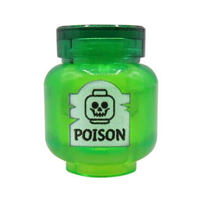 Custom LEGO® Gifttrank – grüne Phiole mit custom UV-Druck