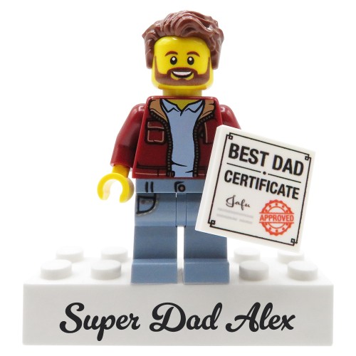 Zum Produkt Bester Papa – Personalisierte Figur aus LEGO® Teilen / Gestalte deine eigene