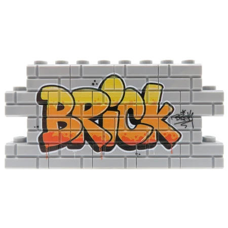 Custom LEGO – Graffiti Stein (orange) – mit personalisiertem Druck auf LEGO® Steinen von Extra Extra Bricks