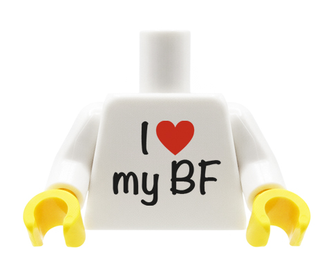 Przejdź do produktu Tors figurki (I love my BF) – Custom nadruk na torsie LEGO