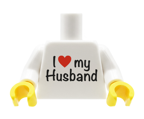 Przejdź do produktu Tors figurki (I love my Husband) – Custom nadruk na torsie LEGO