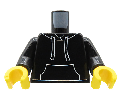 Przejdź do produktu Tors figurki (czarna bluza) – Custom nadruk na torsie LEGO