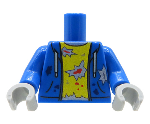 Przejdź do produktu Tors figurki (Zombie, porwana niebieska bluza) – Custom nadruk na torsie LEGO