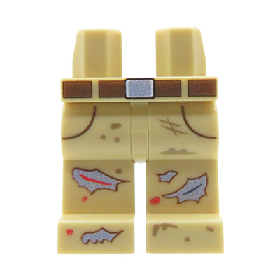 Przejdź do produktu Nogi figurki – Zombie (podarte spodnie beżowe) – Custom nadruk na nóżkach LEGO