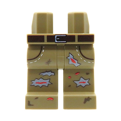 Przejdź do produktu Nogi figurki – Zombie (podarte spodnie piaskowe) – Custom nadruk na nóżkach LEGO