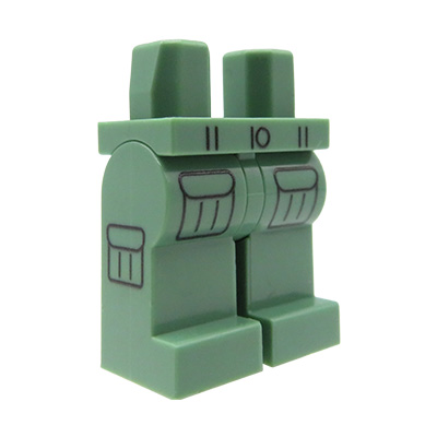 Przejdź do produktu Nogi figurki (zielone spodnie bojówki) – Custom nadruk na nóżkach LEGO