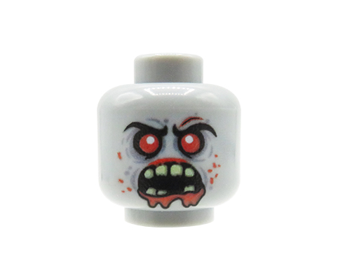 Zum Produkt Minifigur-Kopf – Zombie #6 – Custom-Druck auf LEGO® Kopf