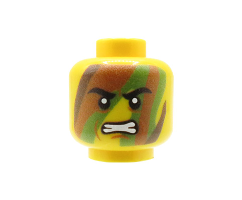 Przejdź do produktu Główka figurki - Kamuflaż #2 (żółta twarz) – Custom nadruk na główce LEGO