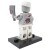 Figurka lego custom Undead Chef - kucharz zombie z tasakiem na podstawce, widok z tyłu