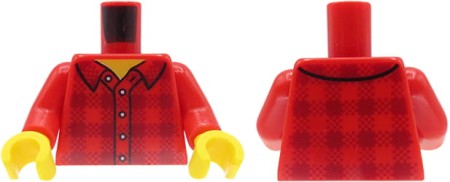 Tors figurki LEGO czerwona koszula w kratę