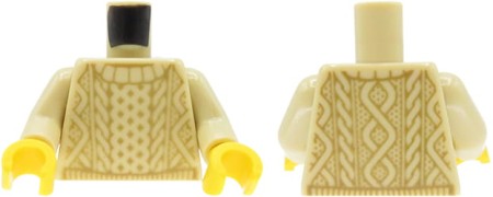 Tors figurki LEGO beżowy sweter robiony na drutach