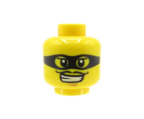Accéder au produit Tête de figurine LEGO - homme, masque noir, moustache