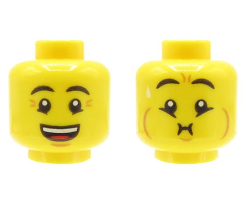 Zum Produkt LEGO Minifigurenkopf – Mann, doppelseitig