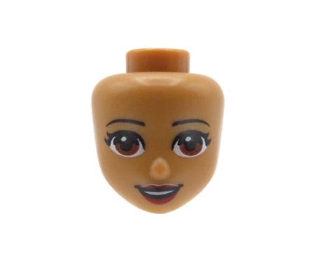 LEGO Friends głowa / główka figurki - brązowe oczy