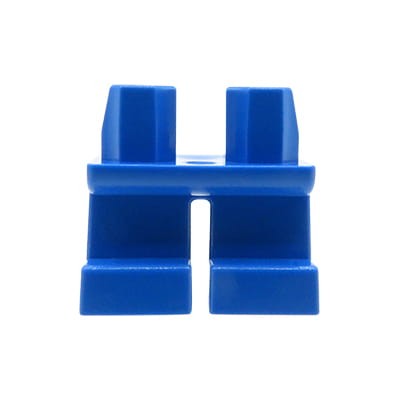 Nogi / spodnie figurki LEGO w kolorze niebieskim, jednolite, krótkie
