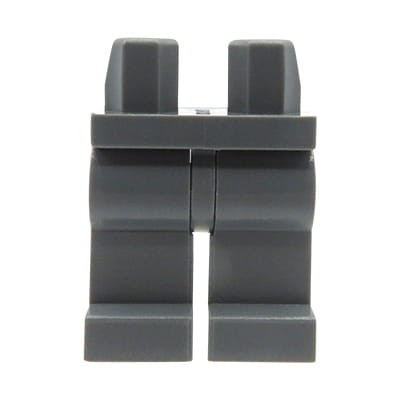 Nogi / spodnie figurki LEGO w kolorze ciemnym szarym, jednolite.