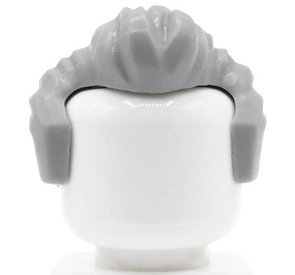 Zum Produkt LEGO Minifigurenhaar - männlich, grau, nach hinten gekämmt