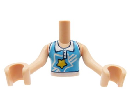 Tors figurki LEGO Friends koszulka na ramiaczkach w kolorze medium azure z nadrukiem gwiazdy