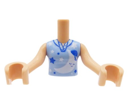 Tors figurki LEGO Friends jasnoniebieska koszulka z nadrukiem gwiazd i księżyca