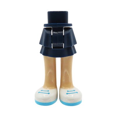 Zum Produkt LEGO Friends Minipuppenbeine – dunkelblauer Rock, weiße Schuhe