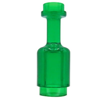 LEGO butelka w kolorze przezroczystym zielonym